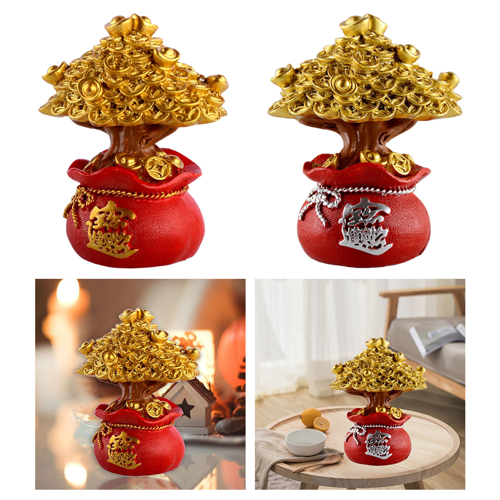 Money Tree Ornament ortune Trees Feng Shui Shop Car LUCKY Wealth Gift