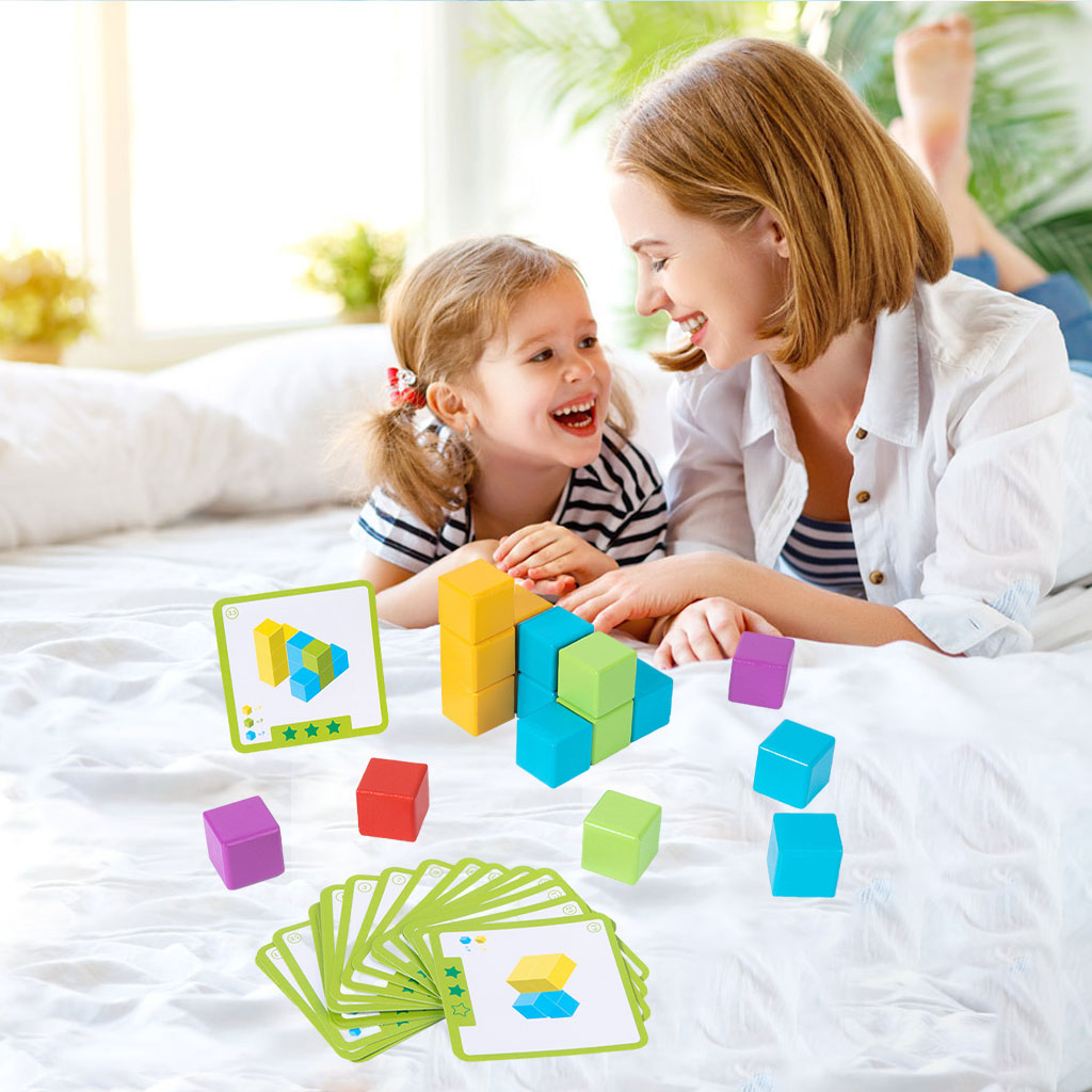 Children Wooden Toys Matching Game Toys Intelligence Development Toys Parent-Child Interaction Multiplayer Boys Girls Gifts