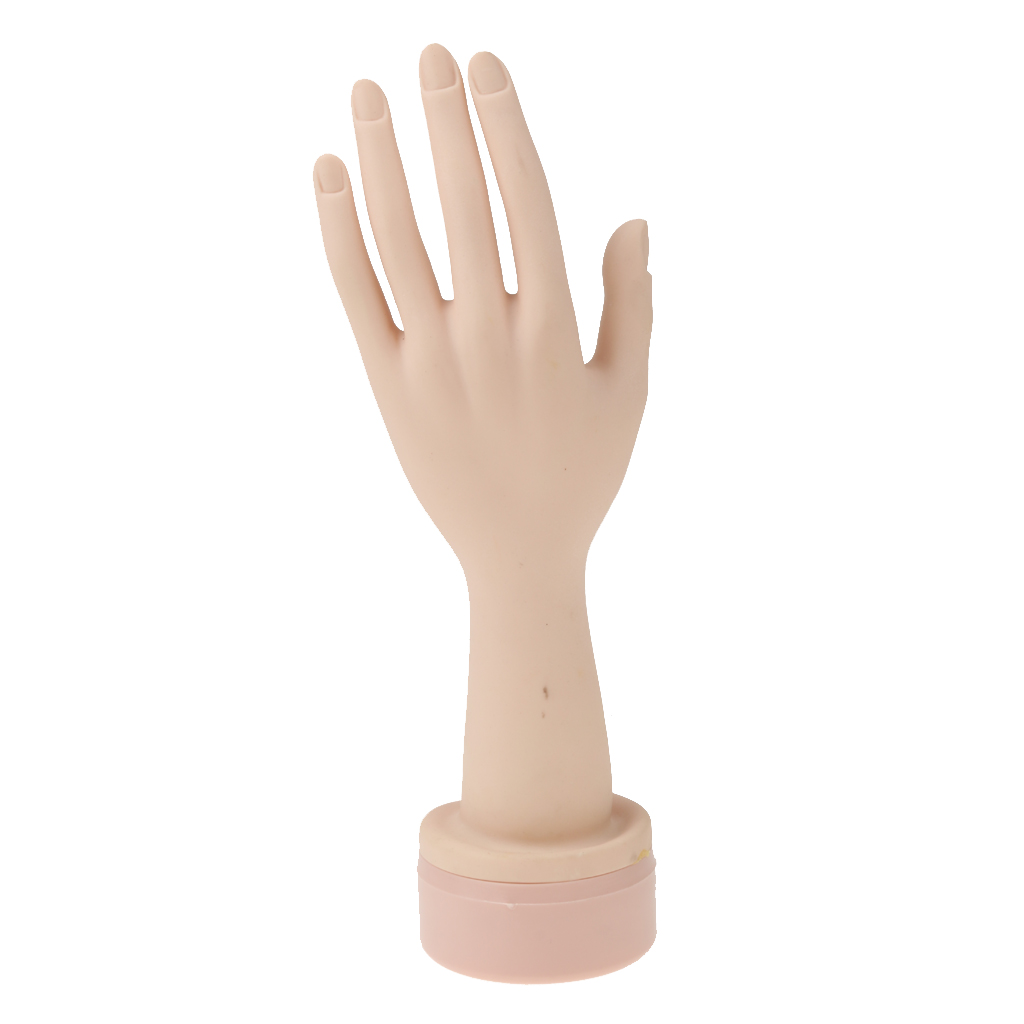 Hot Sale Nail Art Training Hand Flexible Soft Plastic Flectional Mannequin Model Hand Nail Art Practice High Quality