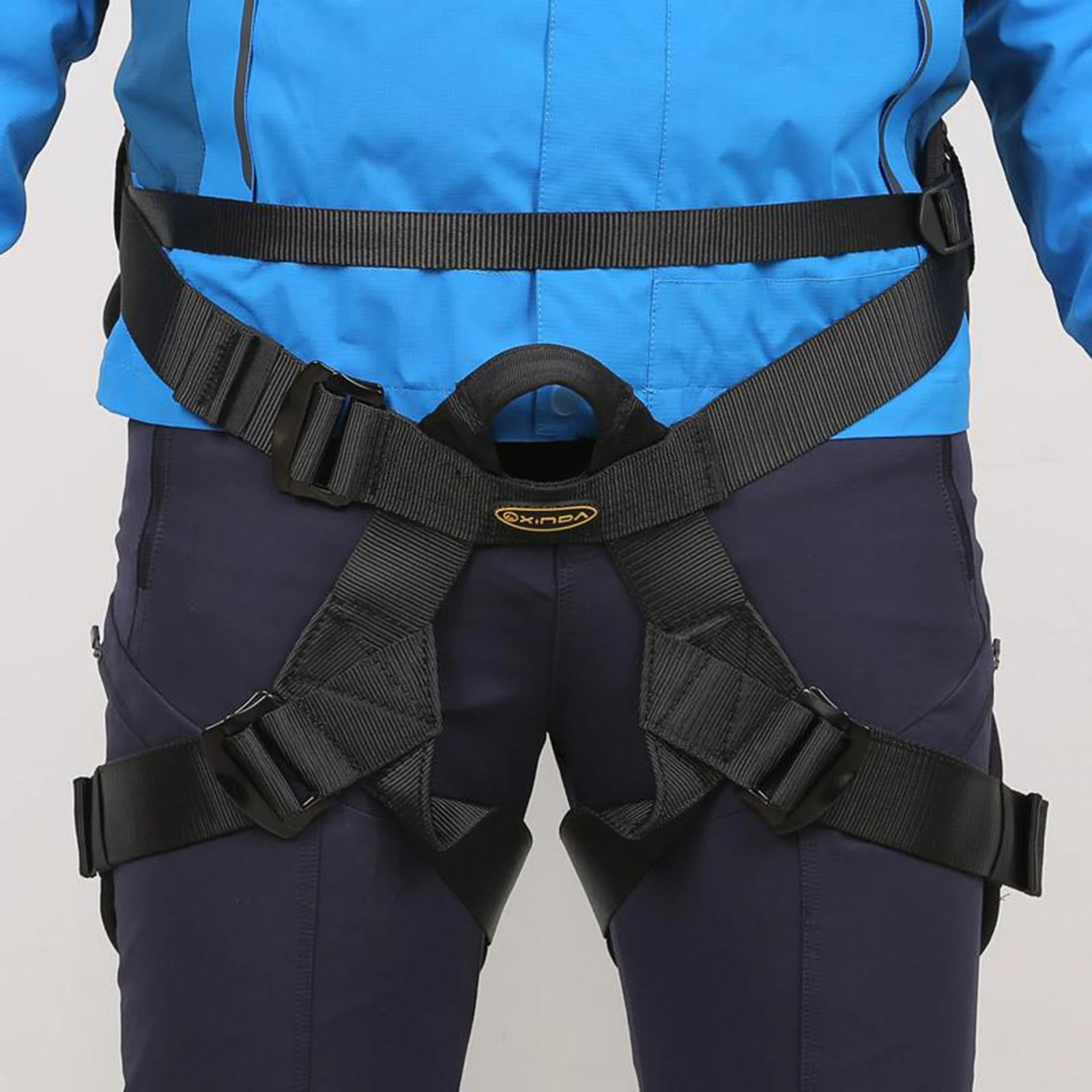 Professional Outdoor Sports Safety Belt Rock Mountain Climbing Harness Waist Support Half Body Seat Belt Aerial Survival
