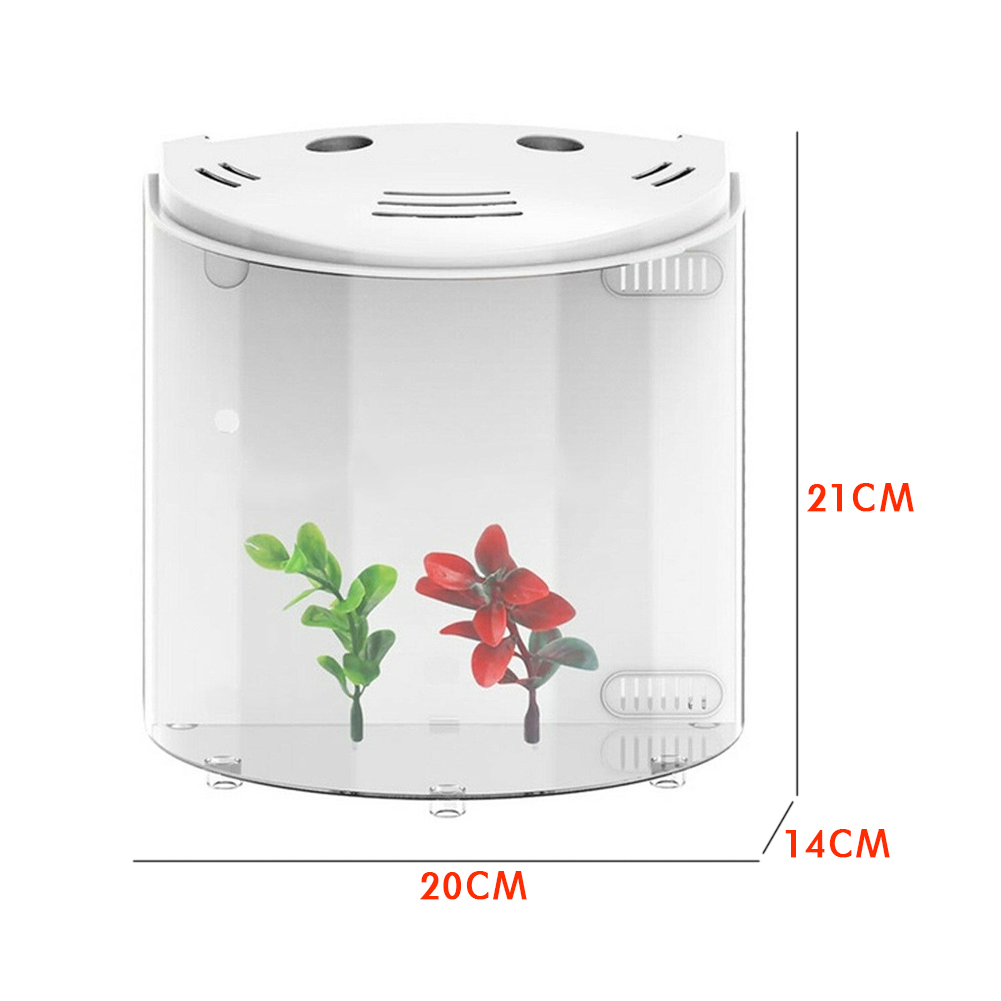 5l desktop acrílico claro usb led luz