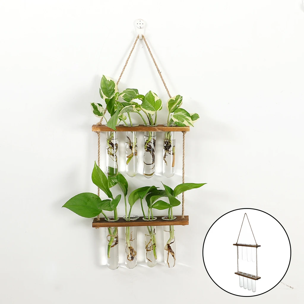Wall Hanging Terrarium Flower Planter Propagator for Cutting Garden Decor
