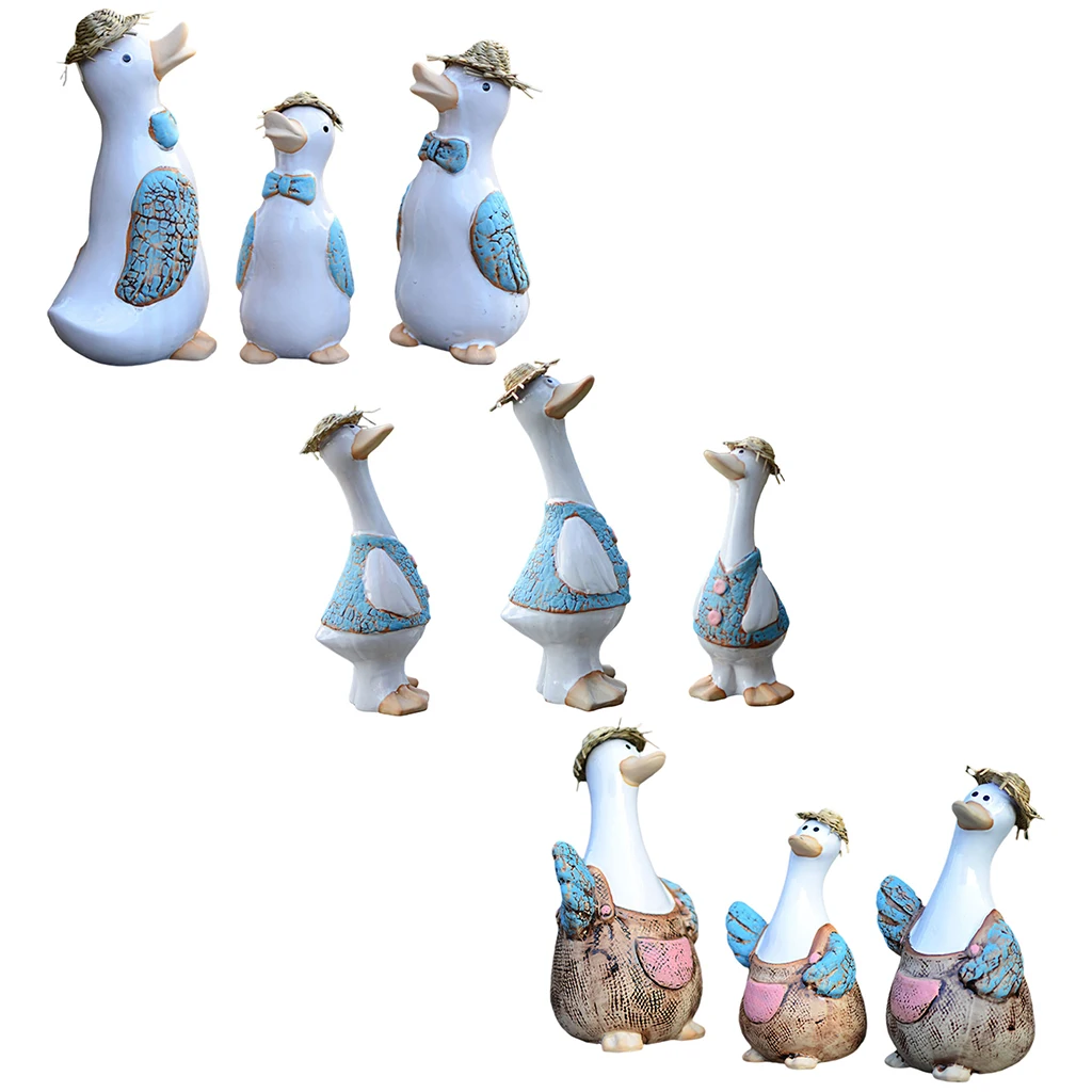 Kawaii Home Decoration Gifts Duck Crafts Ducking Ornaments Artificial Ceramic Crafts home decor