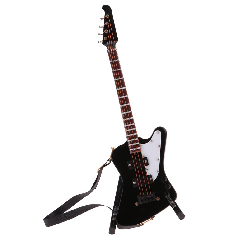 20 Cm Wood Miniature Electric Guitar Model for 20 Cm for Figurine