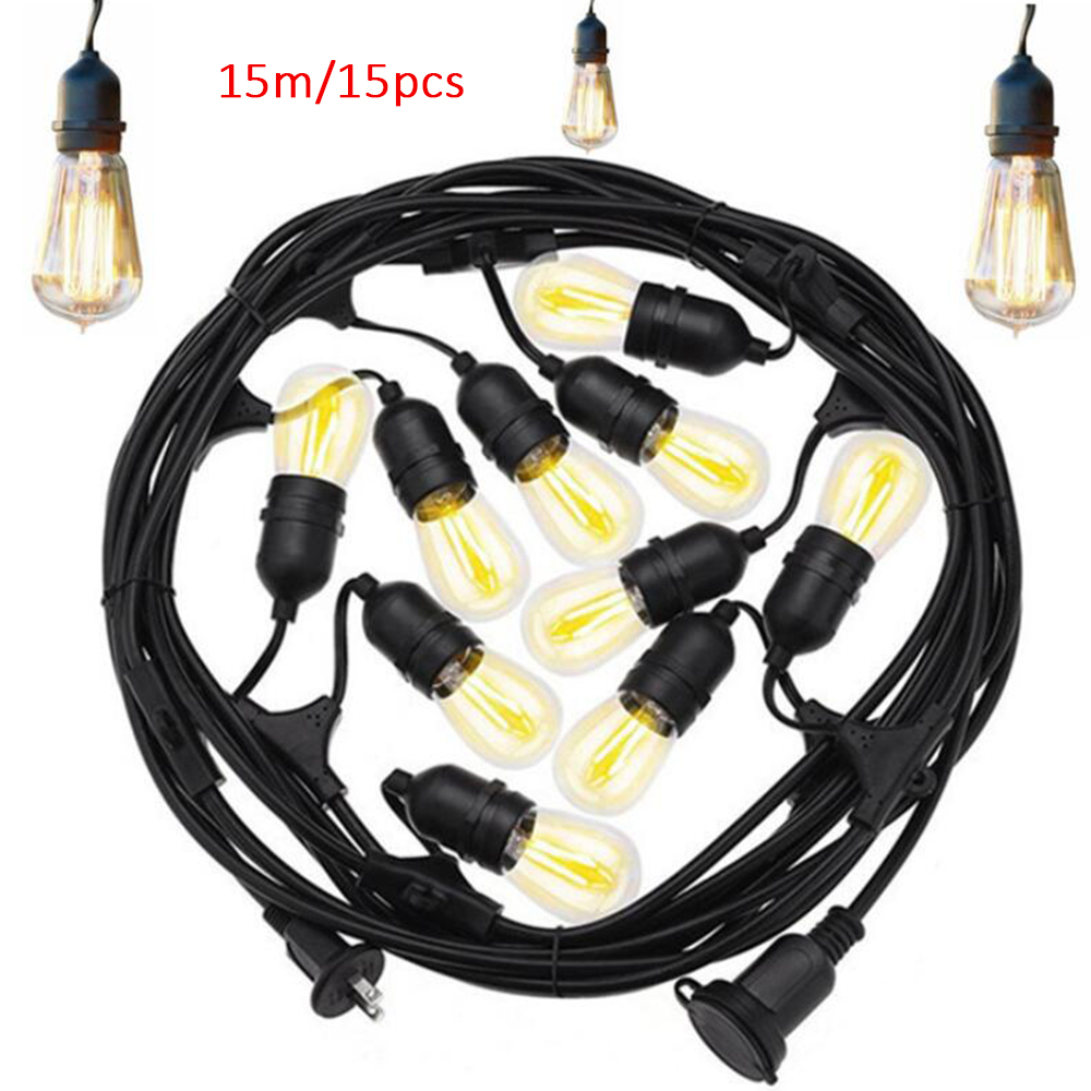 Conduziu a Luz da Corda Conduziu a Lâmpada da Festa de Aniversário ao ar Livre para o Jardim do Pátio Luzes de Casamento do Feriado Casa Classe Comercial 7 - 10m Hhs Ip65 20 lâmpada da festa de aniversário ao ar