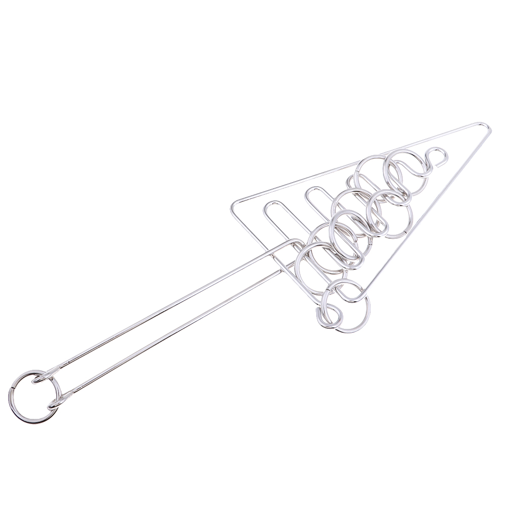 Metal Wire Puzzle IQ Brain Test Toy Teaser Ring Magic Puzzle Game Toy for Adults Kids Magic Trick Education Toys