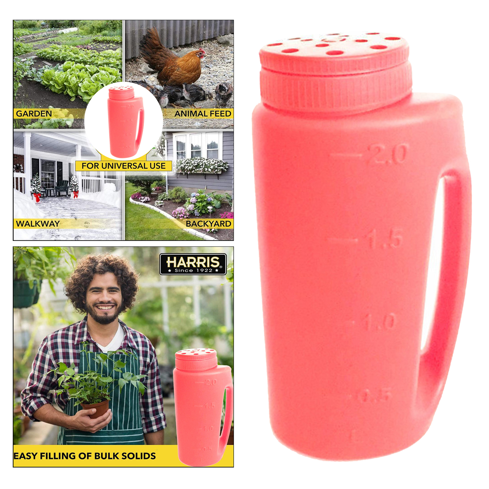Fertilizer Spreader Adjustable Hole Planting Seeding Bottle Watering Can