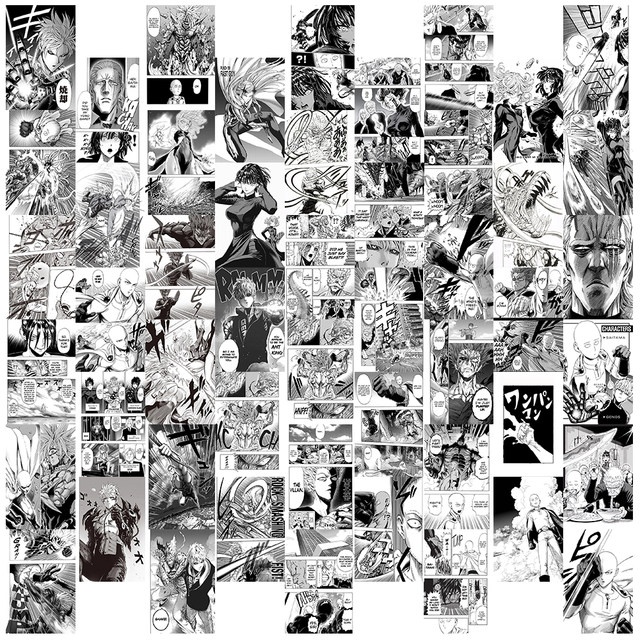 50Pcs Anime Manga Panel Poster Aesthetic Wall Collage Kit Picture Home  Decoration Black White Art Print Set Room Decor for Teen - AliExpress