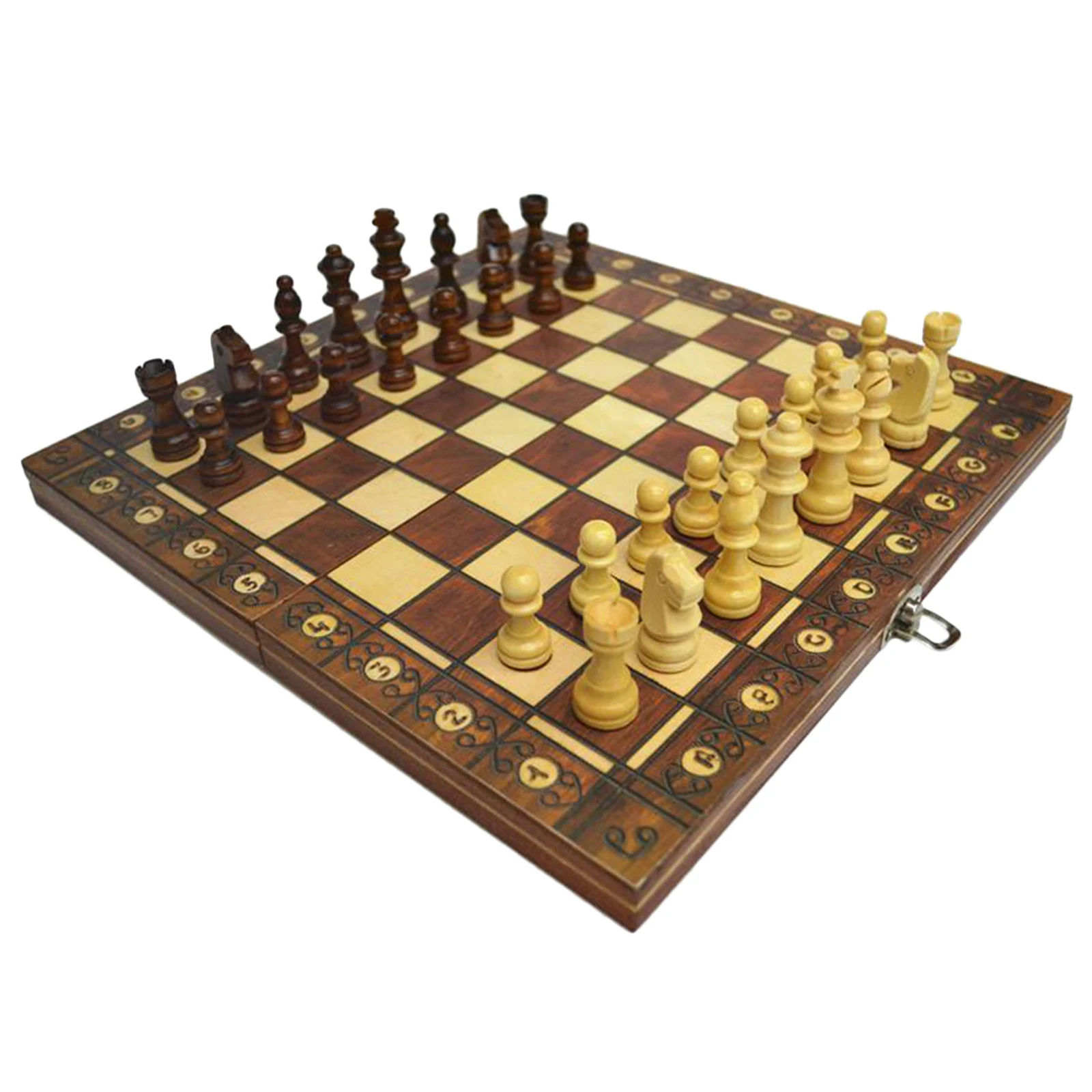 juego de mesa plegable magnético 3 en 1 de ajedrez damas backgammon chaquete 