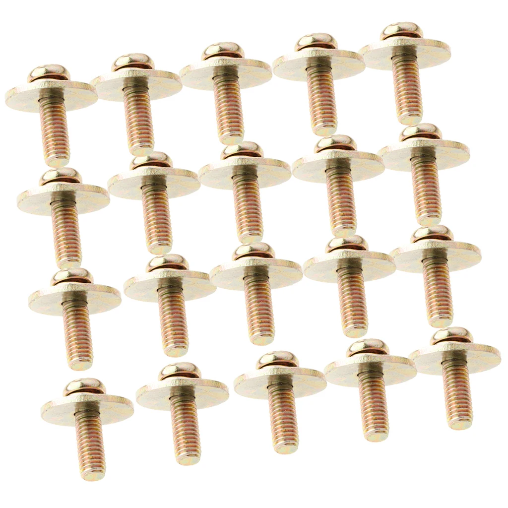 Tooyful 20 Pieces Metal Drum Set Claw Hook Screws DIY Percussion Instrument Parts for Drummers