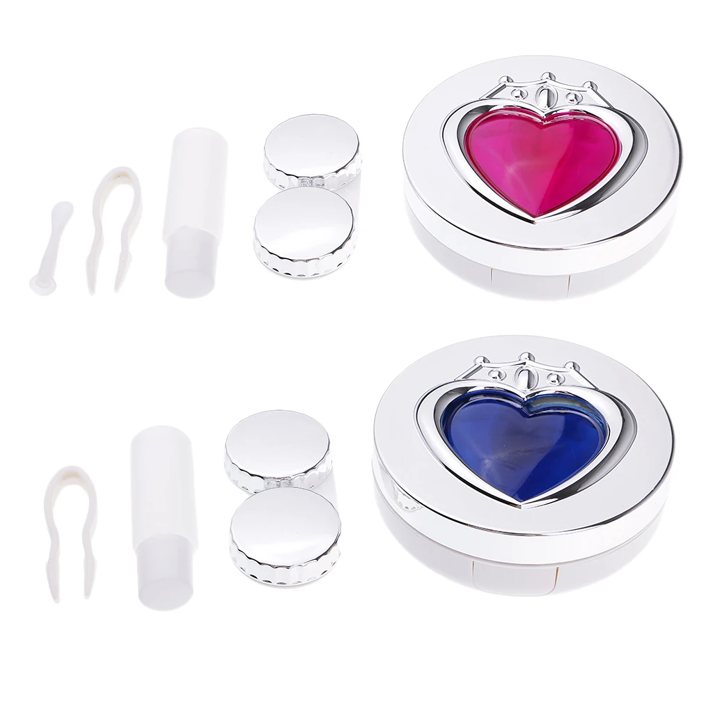 Mini Travel Contact Lens Case Box Container Holder Eye Care Kit w/ Mirror