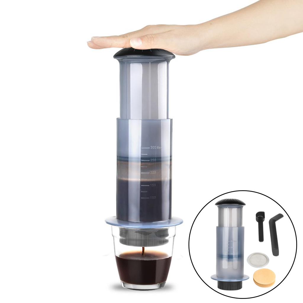 Stainless Steel Portable Mini Press Coffee Maker Machine for Home Travel