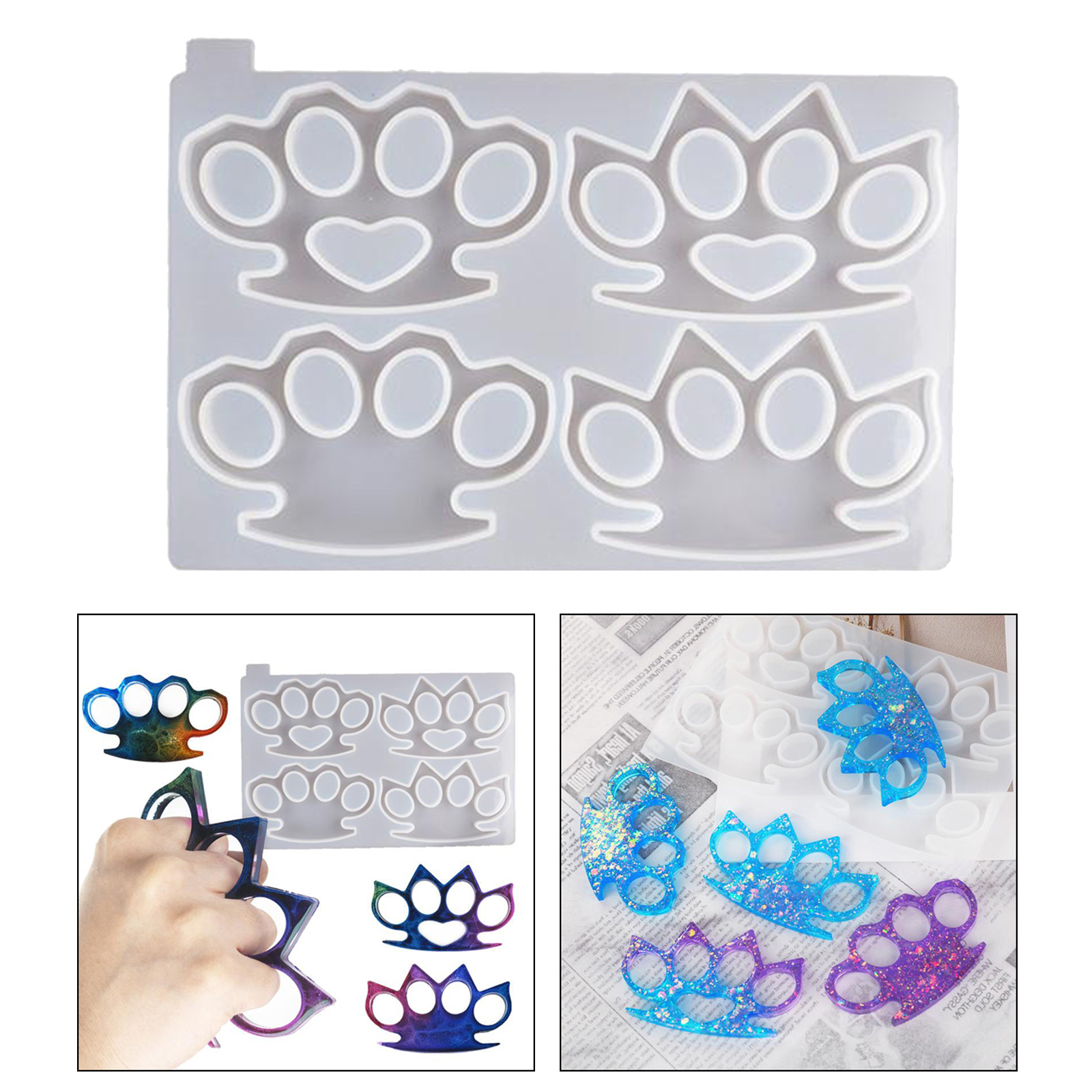 Silicone Mold Keychain Resin Casting Moulds for DIY Jewelry Making Tool Crafts