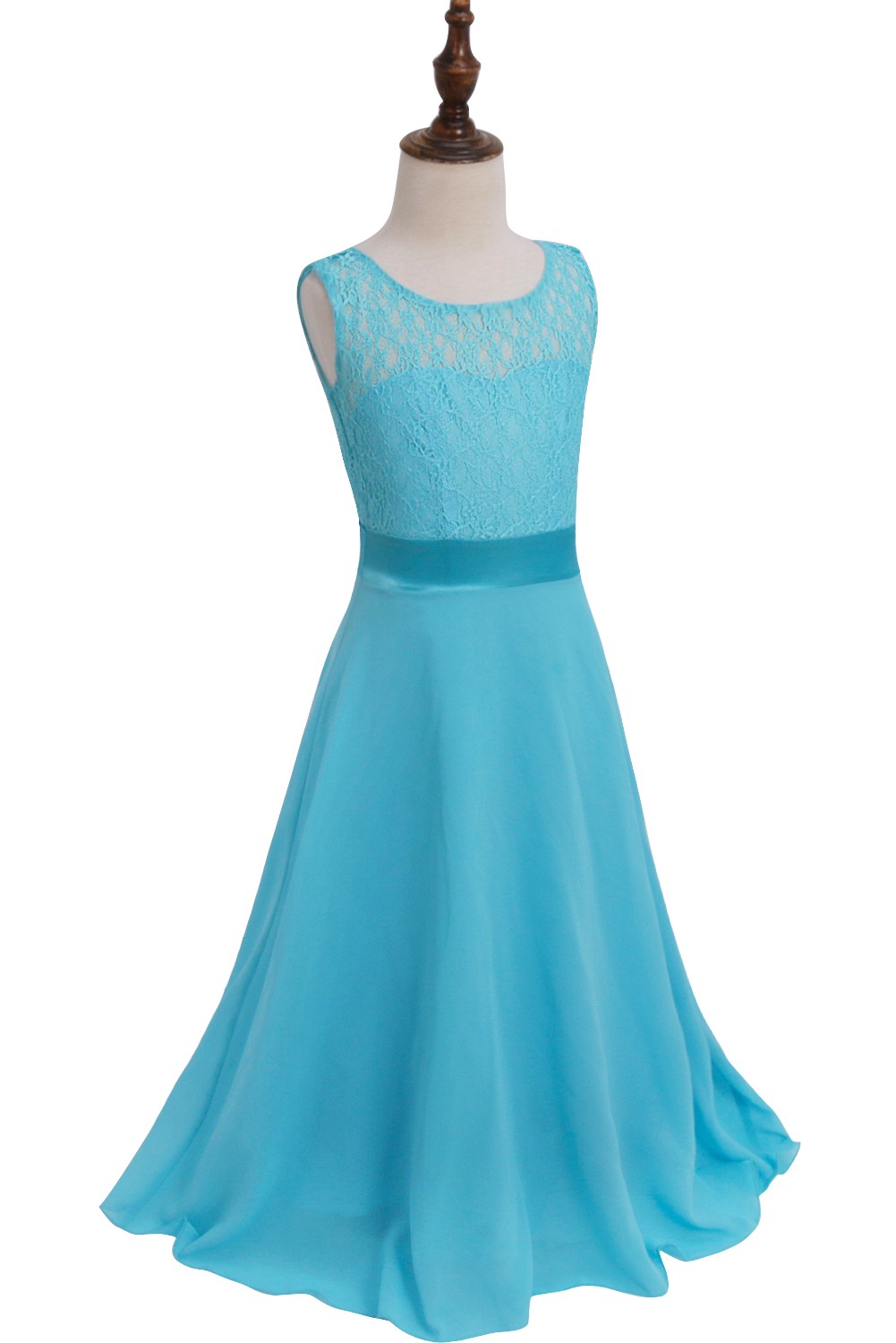Kid Elegante Brautjungfer Blume Mädchen Kleider Für Mädchen Abend Party Hochzeit Kleid Teenager Kinder Lange Prinzessin Kleid 4-14 jahr – Detail 24