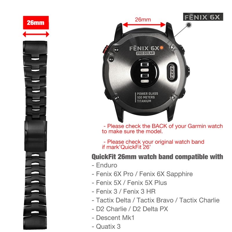 titânio peso leve faixa de pulso quickfit