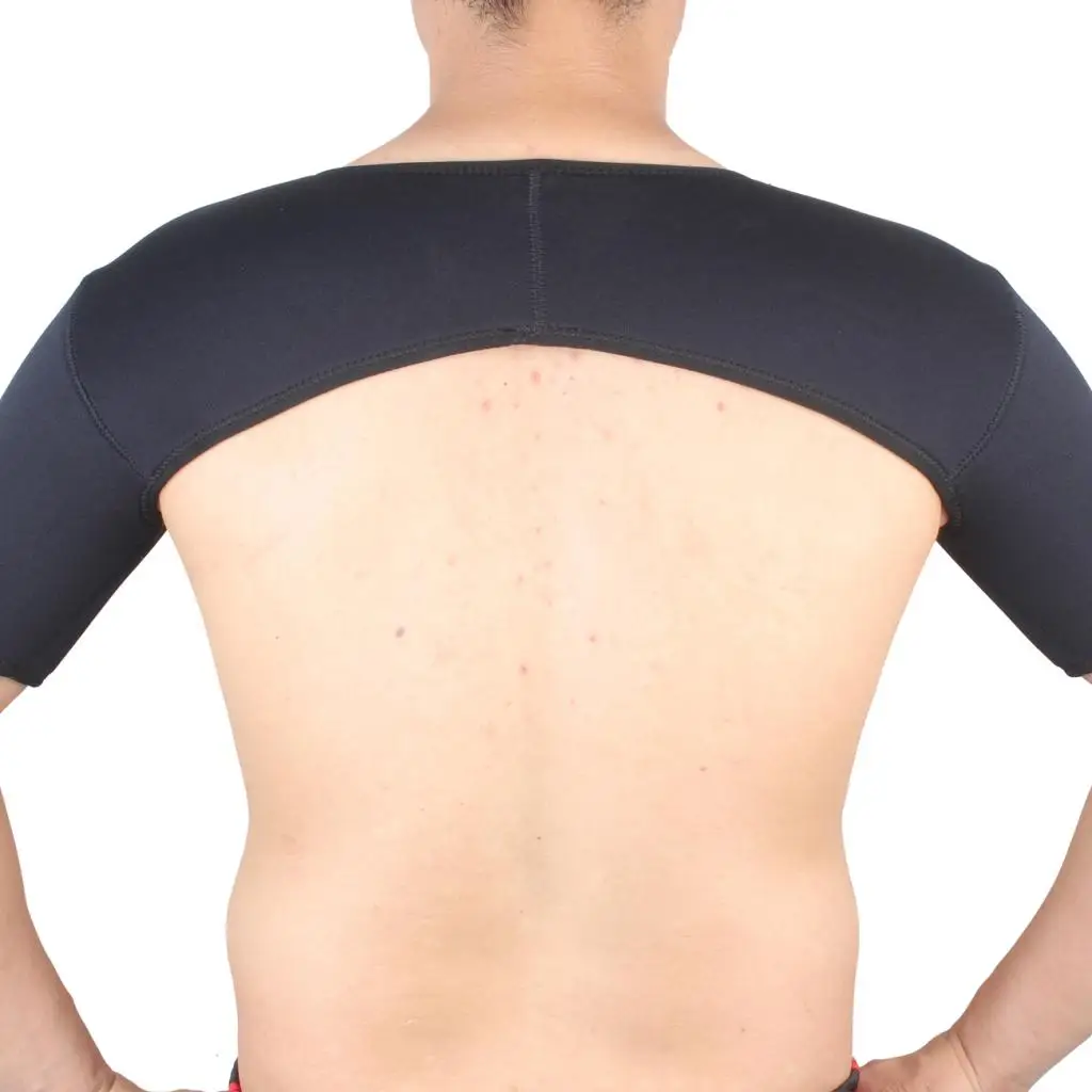 Elastic Neoprene Double Shoulder Brace Bracket Arthritis Protection
