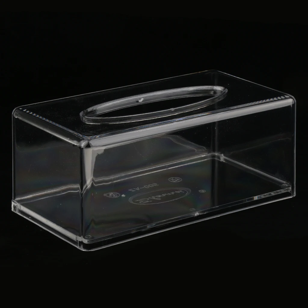 Eco-friendly Clear Tissue Dispenser Cases Facial Paper Towel Box