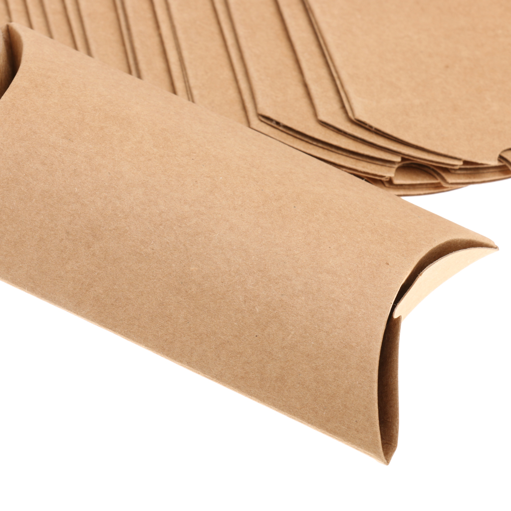 50pcs Shabby Rustic Kraft Paper Sweets Candy Gift Boxes Bags Wedding Engagements Party Favor