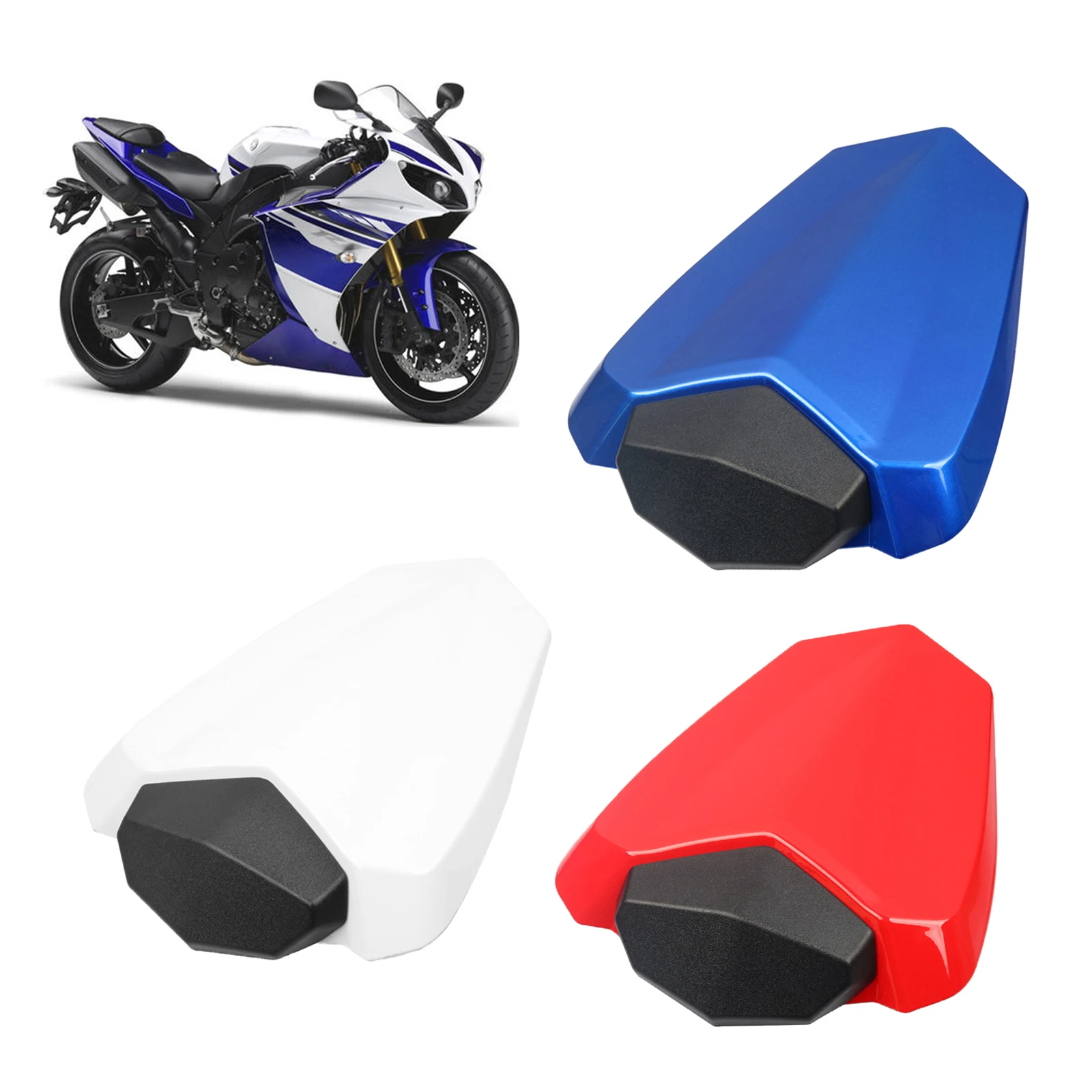 Rear Passenger Pillion Seat Cowl Fairing Cover Compatible For Yamaha YZF R1 2009-2014 2010 2011 2012 2013