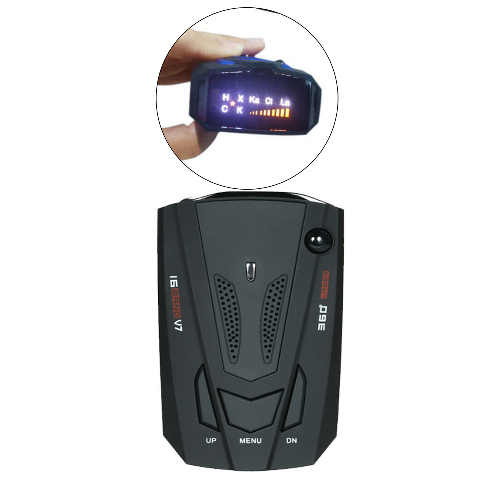 V7 Speed Detector Car Mobile Speedometer Electronic Dog Universal Voice Alert Alarm Warning 16 Band