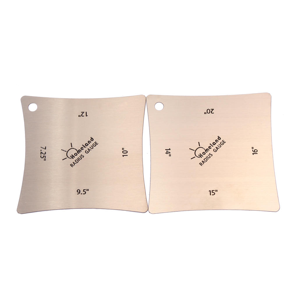 Set of 2 Guitar Bass Square Radius Gauge Fingerboard Measuring Luthier Tools