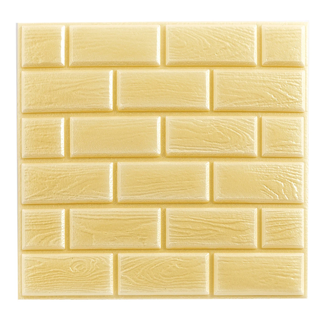 3D PE Foam Tile Brick Wall Sticker Decal Self-Adhesive DIY Panels Decor