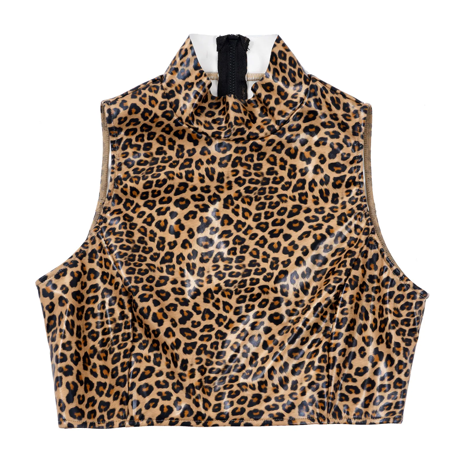 Out to hunt – Shiny Leopard Top