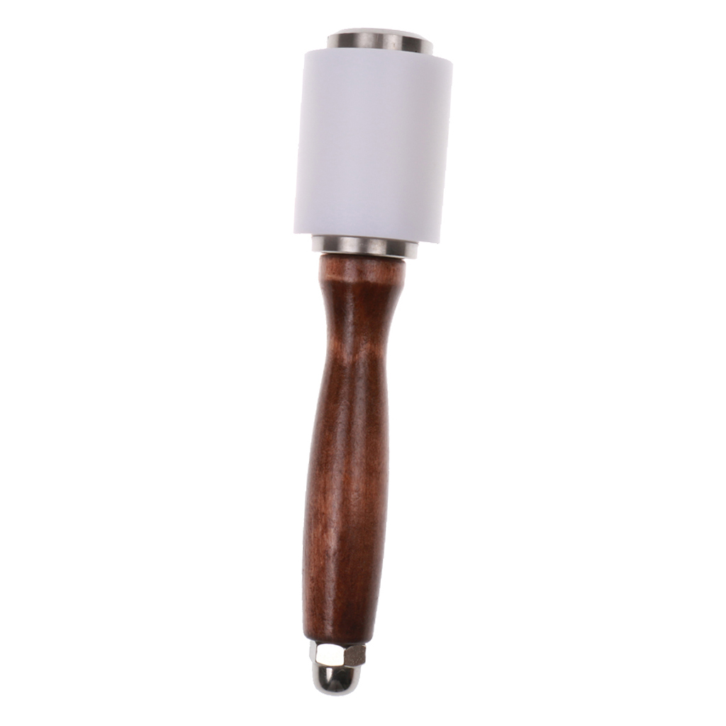 1Pcs Wooden Handle Nylon Hammer Leathercraft Carving Hammer Sew Leather Cowhide Tool Kit - 8.46 inch Total Length