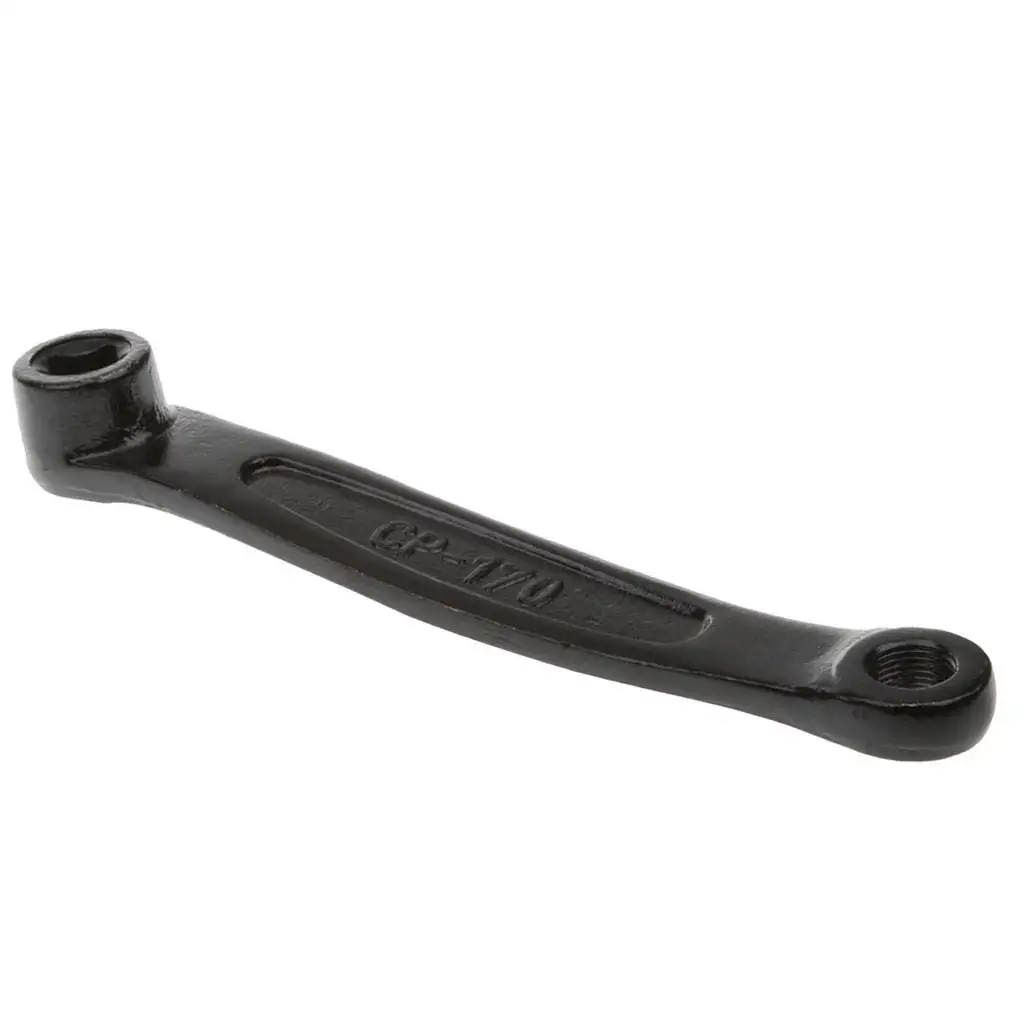 Bike Bicycle 170 mm Black Steel Iron Left Crank Arm with Prismatic Hole