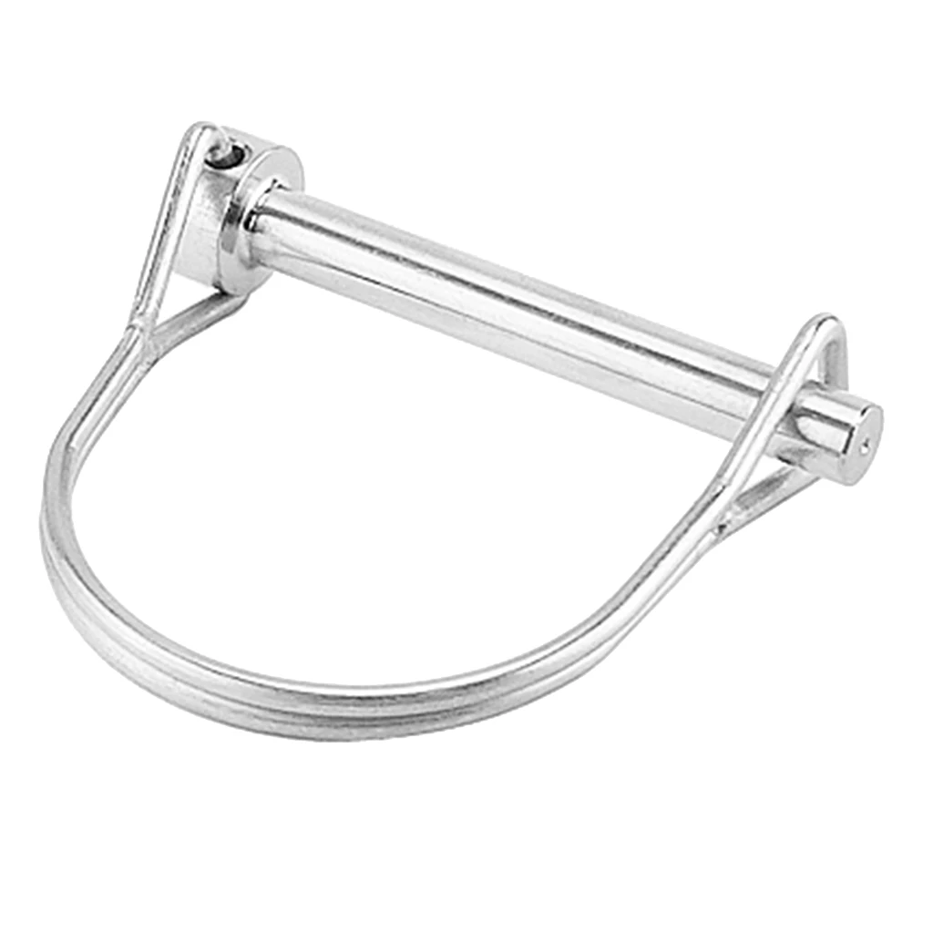 Heavy Duty Trailer Coupler Safety Pin 1/4Inch 6mm Dia x 2Inch 50mm 70mm D Ring Round Arch Locking Lock Pin For Marine Trailers