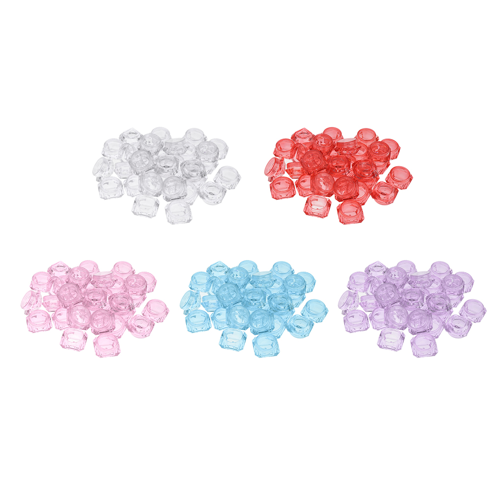 30 Pieces 3g Plastic Empty Jar with Lid, Empty Cream Jar, Cosmetics