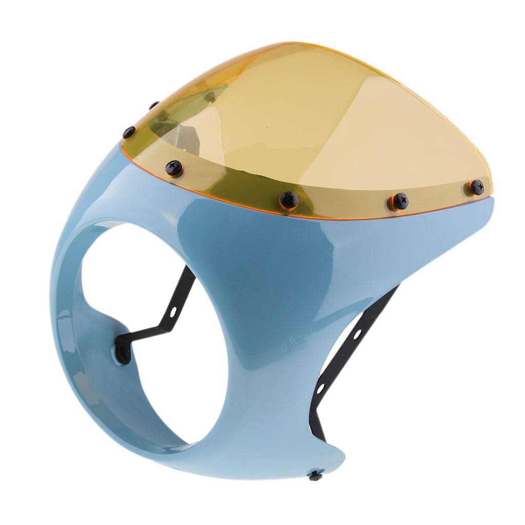 7'' Round Headlight Fairing Windscreen Windshield Cover for Retro Cafe Racer