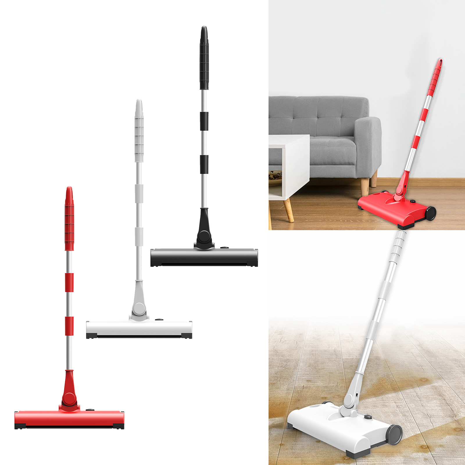 USB Rechargeable Wireless Floor Cleaner Scrubber Sweeper Polisher Vacuum Mop
