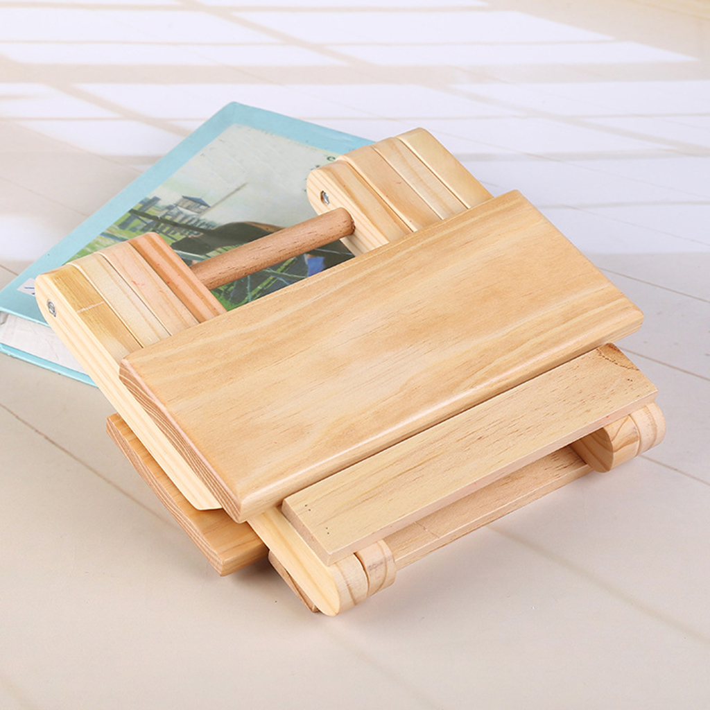 Foldable Wooden Step Stool Portable Small Chair Seat for Outdoor Fishing
