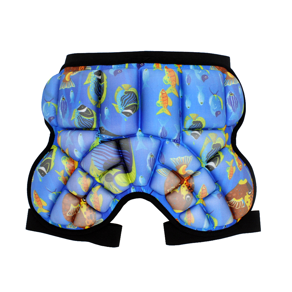 Kids Children Soft Hip Pad  Protector Protective Gear for Skiing Roller Skating Snow Boarding Cycling Outdoor Sports Pink Blue