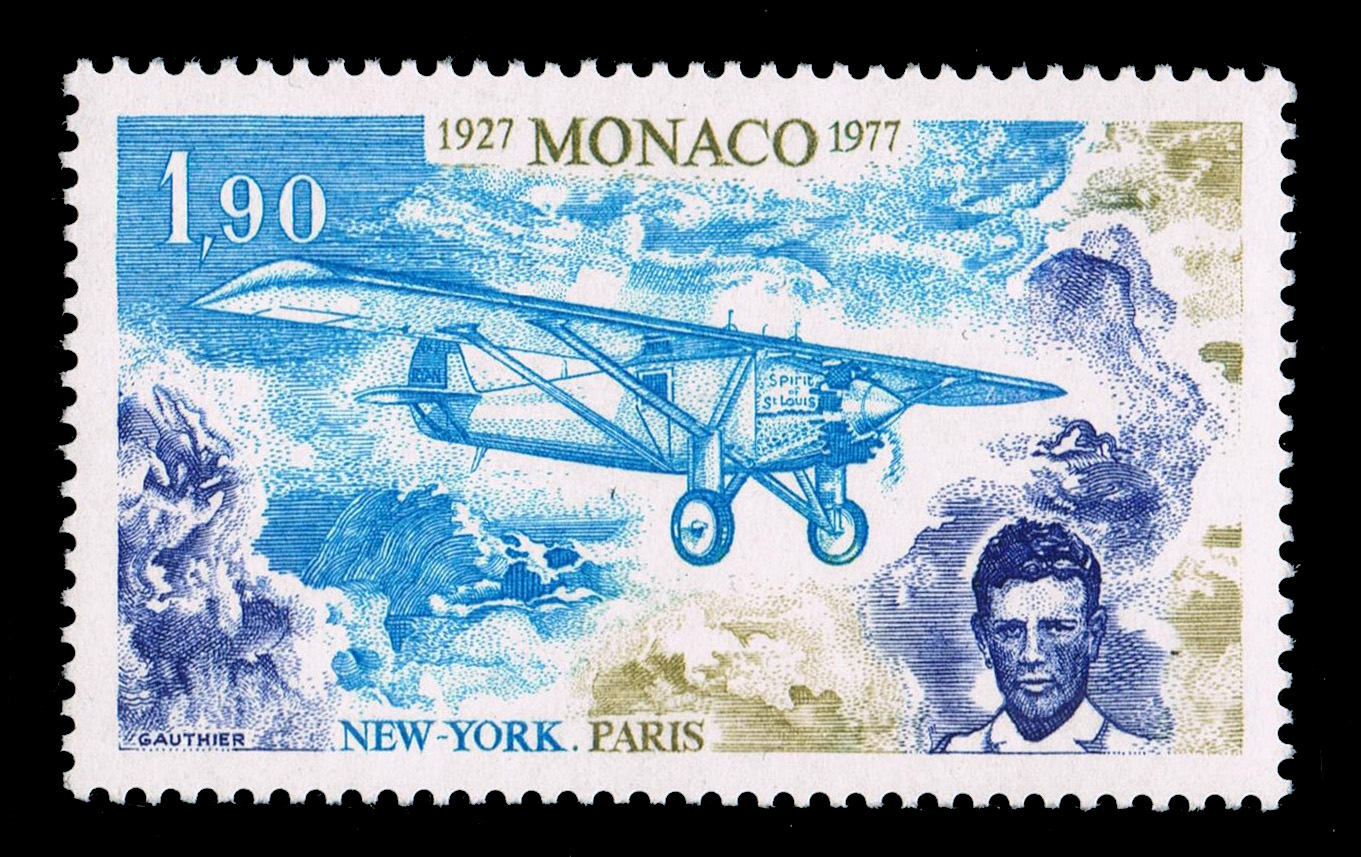 Description Picture 2 of item1Pcs/Set New Monaco Post Stamp 1977 Lindbergh Flew Across The Atlantic Sculpture Stamps MNH