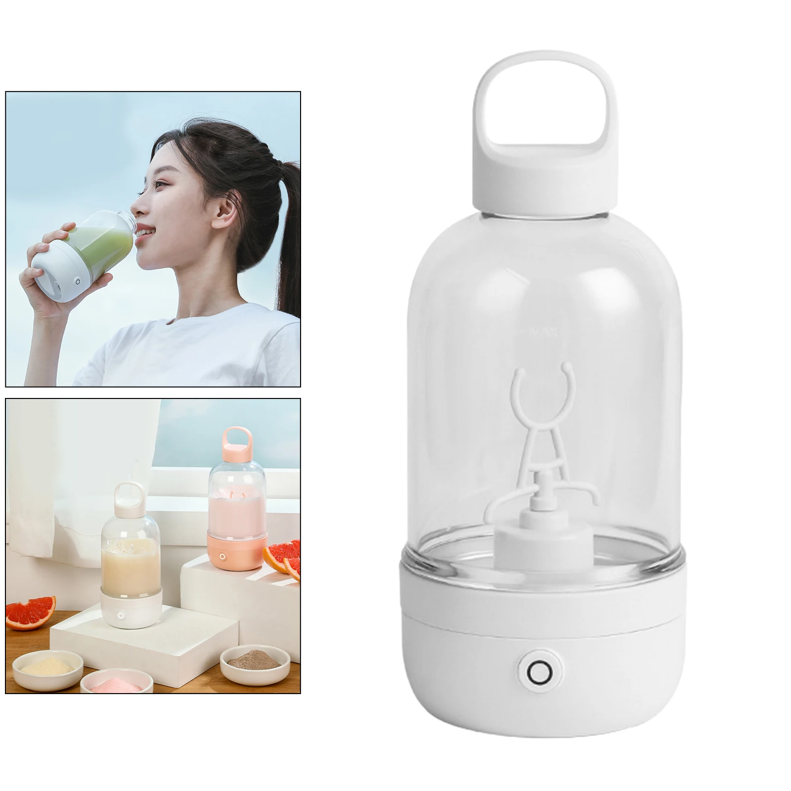 Electric Shaker Bottle Protein Mixer Cup Outdoor Self Stirring  Water Bottle BPA Free Chocolate