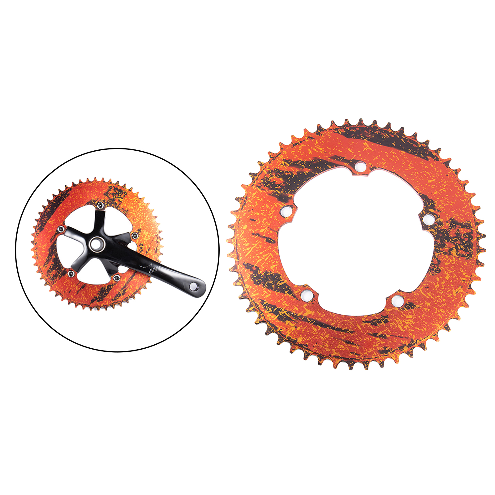 Bike Chainring 130 BCD 54T 56T Narrow Wide Single Speed Chain Ring Sprocket Chainwheel Replacement for Road Folding Bicycles