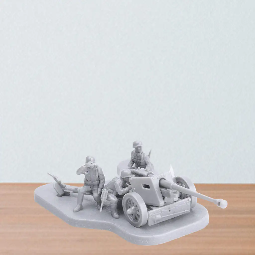 1:72 Artillery Model Toy Soldier Puzzles Assembly Scene   for Adults