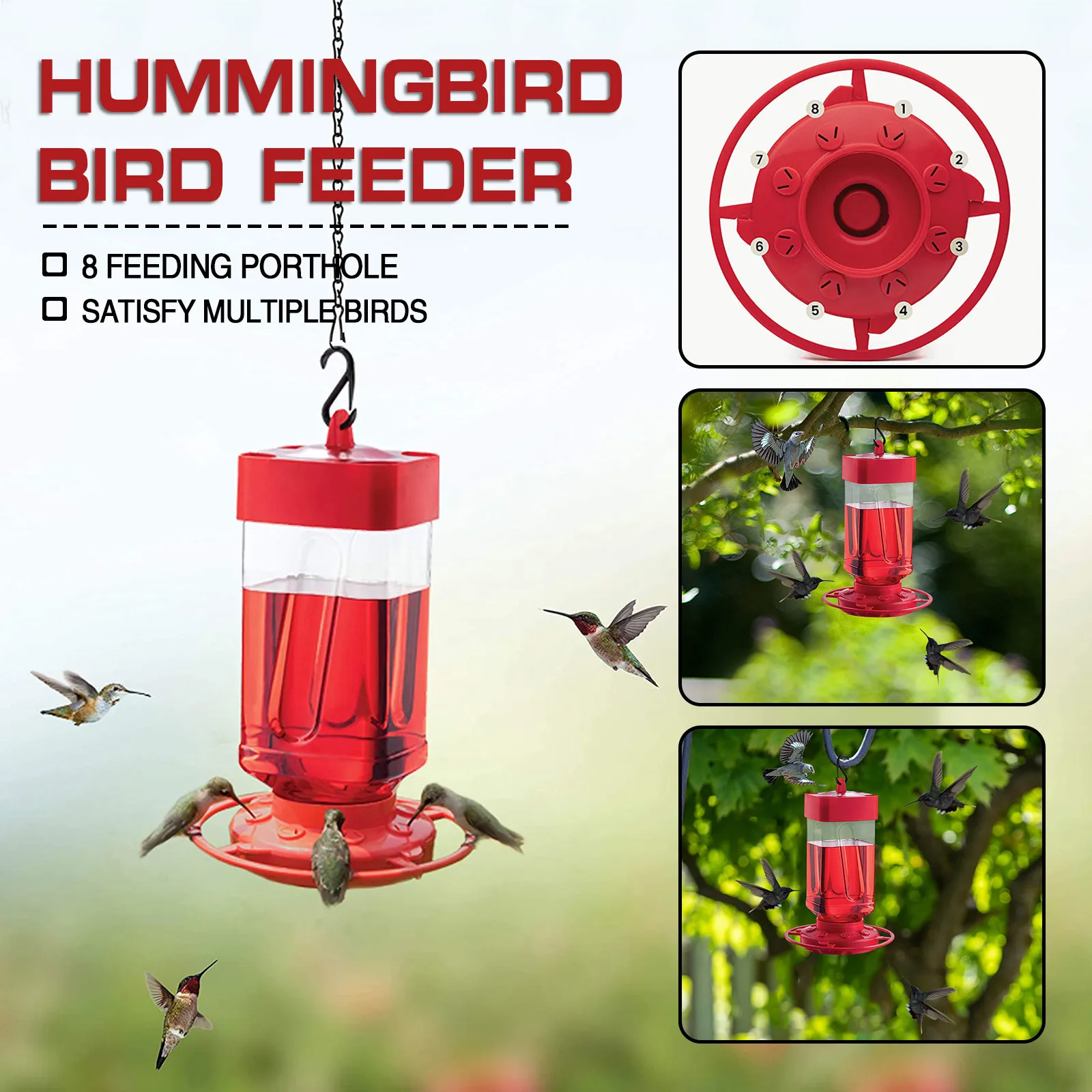 New Hummingbird Feeder Bird Water Drinker Feeder Waterer Dispenser Bottle Drinking Cup Bowls For Parr Pet Bird Supplies