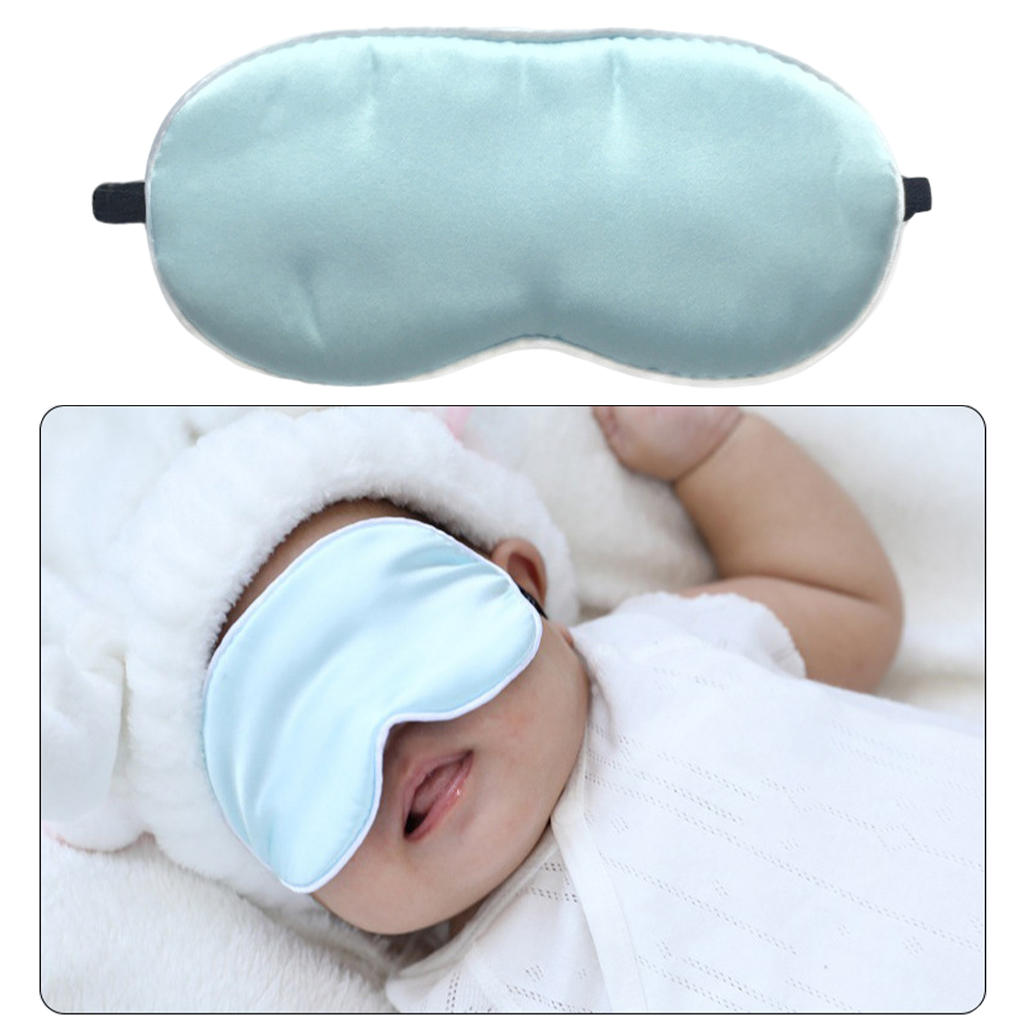 Natural Silk Sleep Mask for Baby Elastic Breathable Cute Shade Cover Travel Accessories Light Blockage Sleeping Aid Blindfold