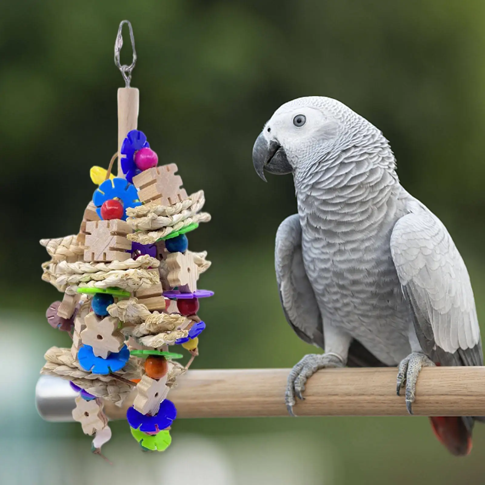 Parrot Bird Chewing Toy Blocks Lightweight Parrot Cage Bite Toy suits for Macaws Parrots Macaw Toy for Home Decoration