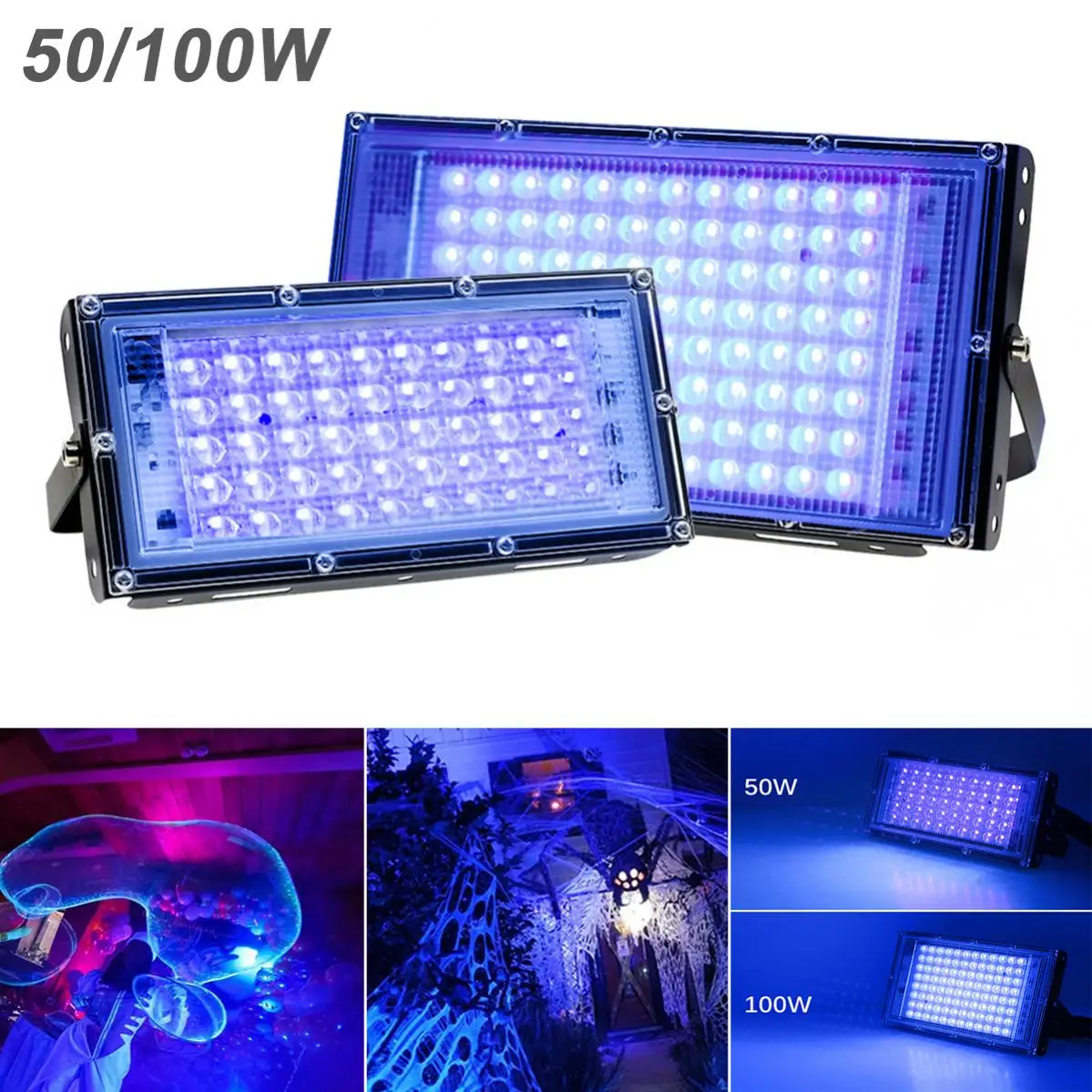 UV LED Floodlight Waterproof Ultraviolet Lights DJ Disco Stage Night Lamp for Bar Halloween Party brightest flood light