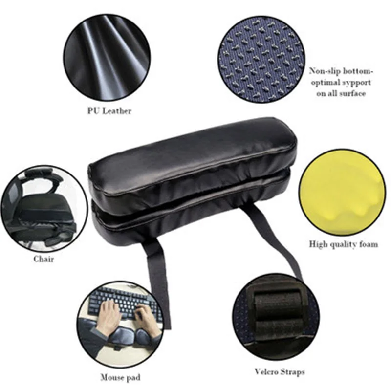 Wheel Chair Armrest Pad Cover Elbow Pain Relief Cushion Memory Foam for Office 