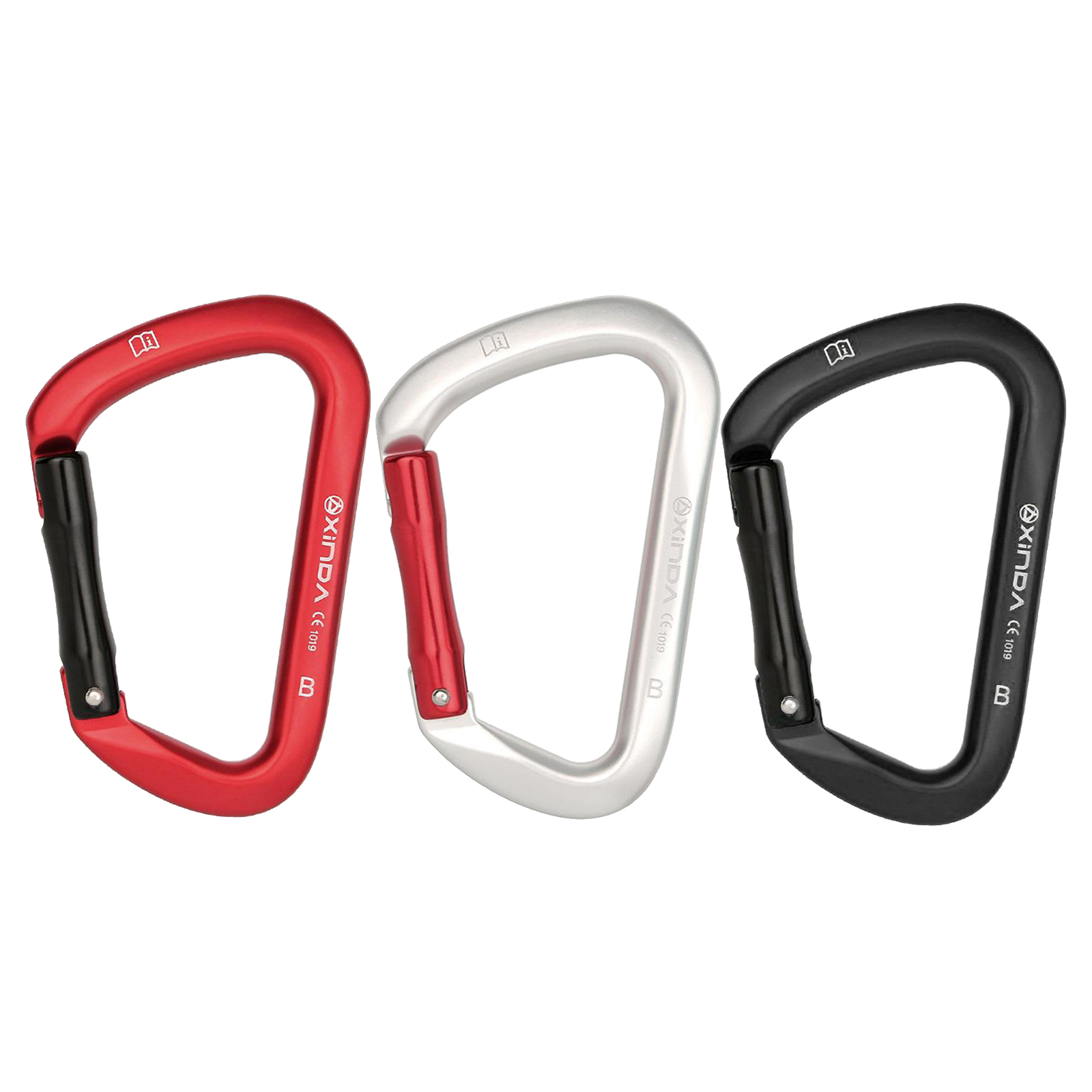 25KN Climbing Carabiner Heavy Duty 7.5x11.3 cm Outdoor Auto Locking Carabiners Karabiner Dog Leash Swing D-Ring Accessories