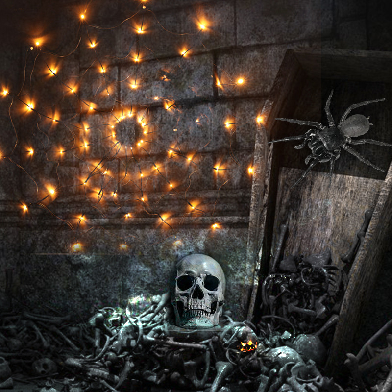 Luzes à Prova Luzes para Casa Decoração do Dia das Bruxas Aranha Ddurable Água Durável Especial Assustador Halloween Assombrada Stsf666 Web 9 Aranha web luzes à prova ddurable água