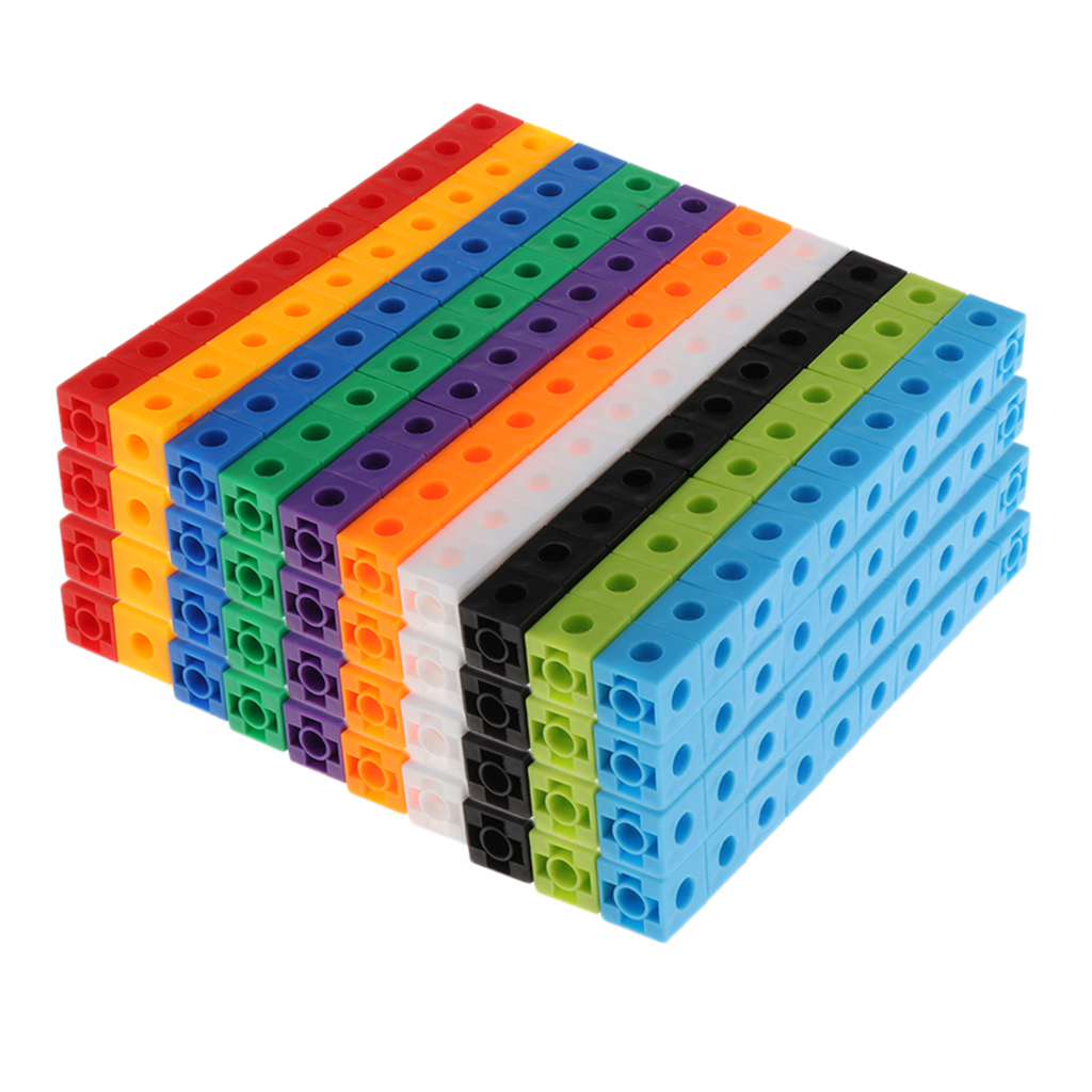 10 Colors 400pcs Math Manipulative Mathlink Cubes, Early Math Skills,