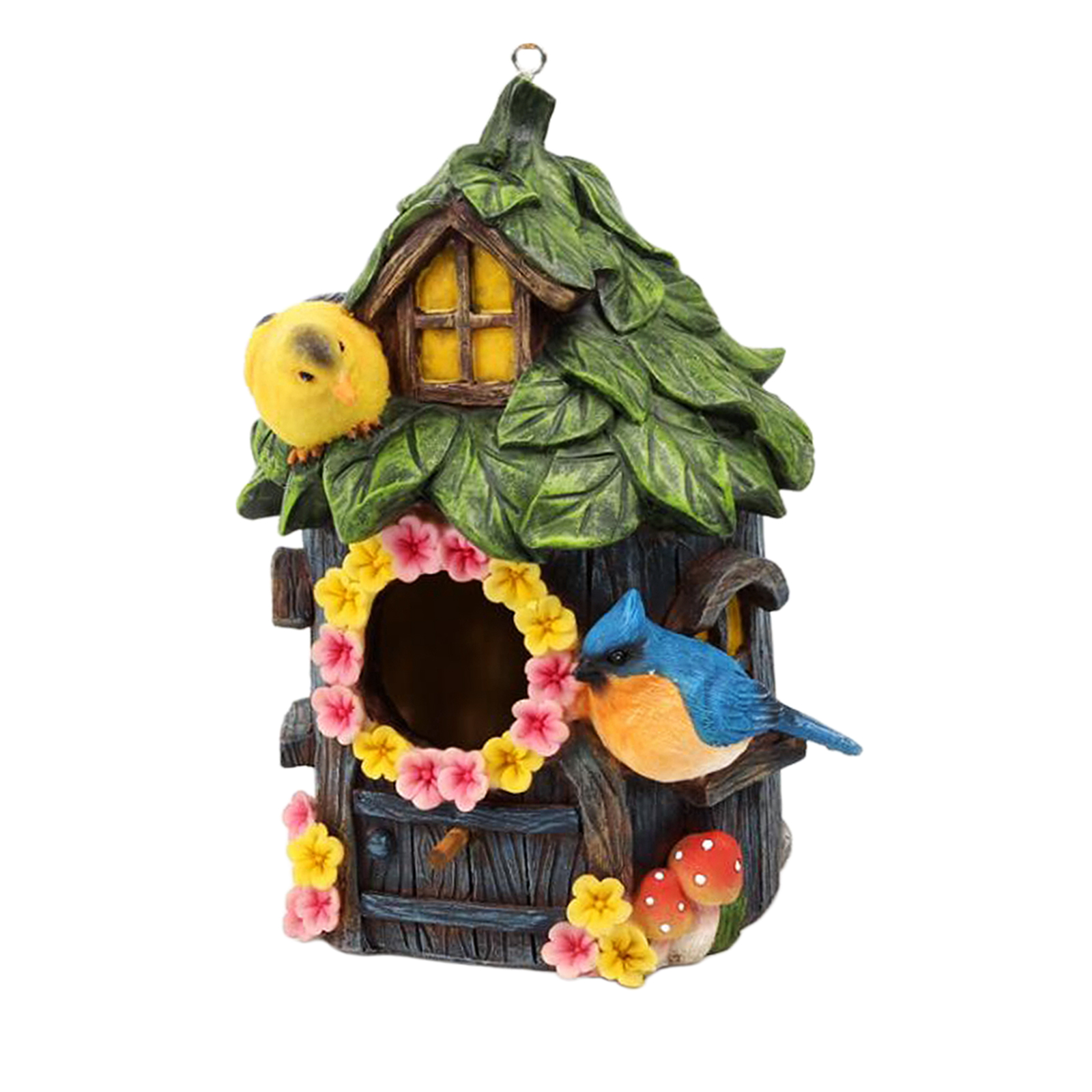 Hand-Painted ing Birdhouse Garden Bird House Birds Nesting Box