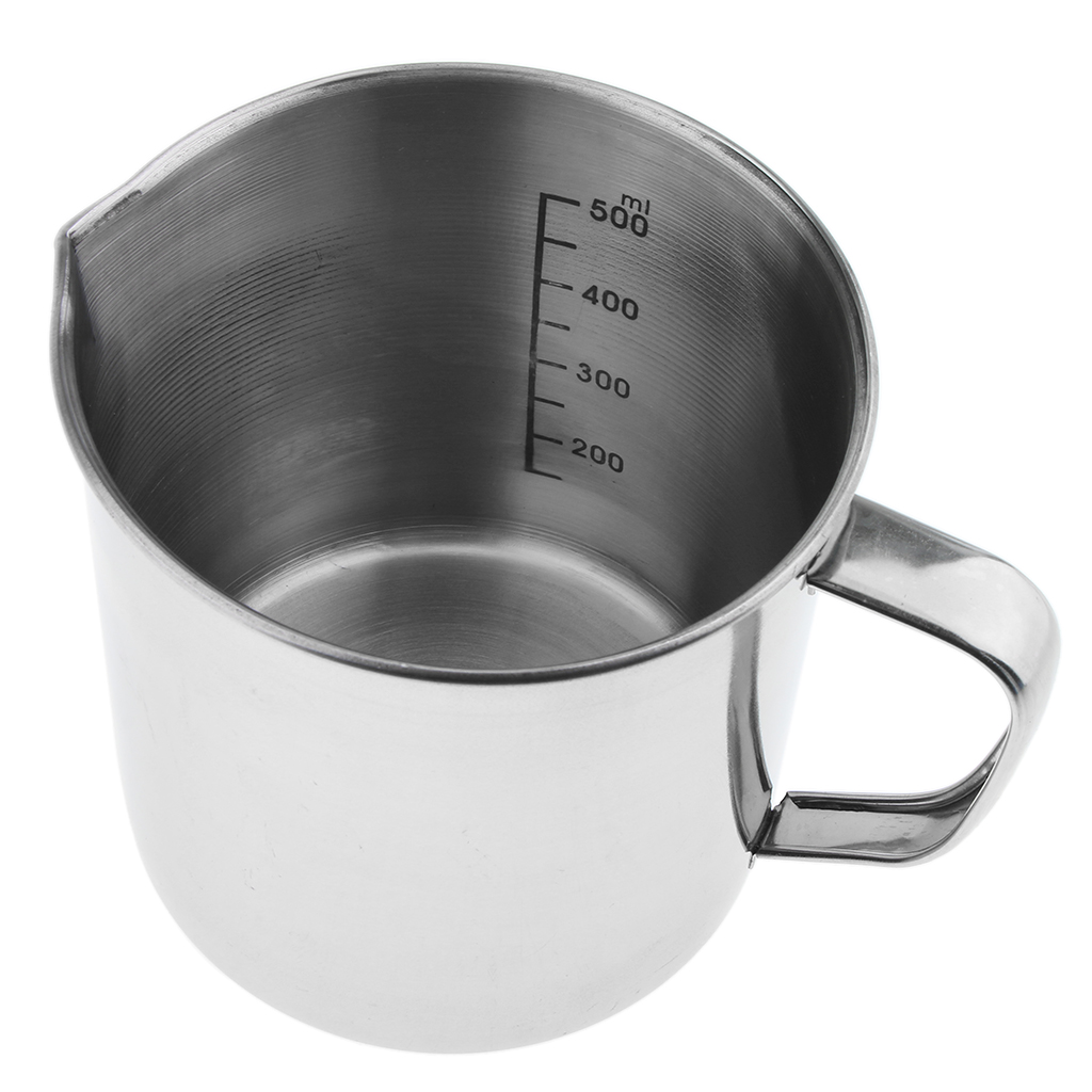  Stainless Steel Kitchen Lab Handle Water Liquid Measurement Cup Mug Modern A+++