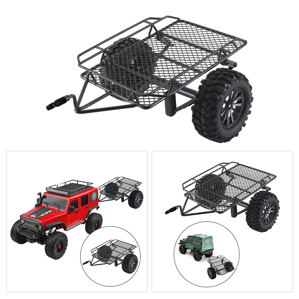 Metal Racing RC Trailer Car for SCX10 SCX10 II 4WD CC01 1/10 DIY Accessories